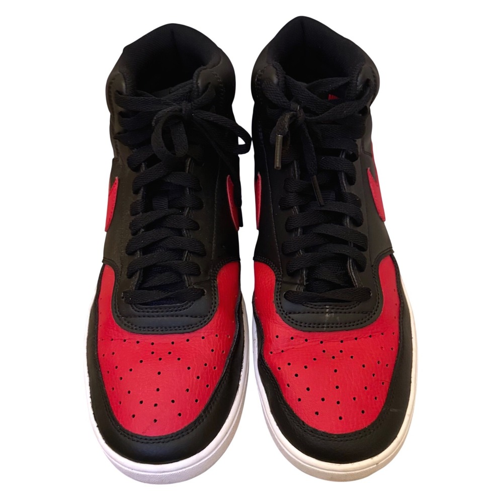 Nike Court Vision Mid Black Red BRED DM8682-001 Mens 11.5